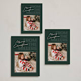 "From us" - Holiday Cards in Evergreen by Kacey Kendrick Wagner - Formats Available