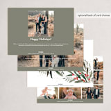"Holly Branches" - Holiday Cards in Snow by Lissabeth Anglin - Back of Card Options