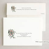 "Holly Branches" - Holiday Cards in Snow by Lissabeth Anglin - FREE Recipient Addressing