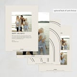 "Curve" - Holiday Cards in Eggnog by Brianne Larsen - Back of Card Options