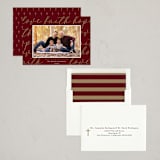 "Scripted" - Holiday Cards in Poinsettia by Oma N. Ramkhelawan - Assembled