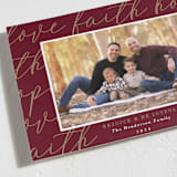 "Scripted" - Holiday Cards in Poinsettia by Oma N. Ramkhelawan - Detail