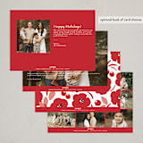 "Blossoming" - Holiday Cards in Holly Berry by Griffinbell Paper Co. - Back of Card Options