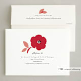 "Blossoming" - Holiday Cards in Holly Berry by Griffinbell Paper Co. - FREE Recipient Addressing