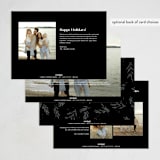 "Peace Hope Love" - Holiday Cards in Coal by Rebecca Durflinger - Back of Card Options