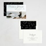 "Peace Hope Love" - Holiday Cards in Coal by Rebecca Durflinger - Assembled