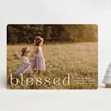 "Beautifully Blessed" - Holiday Cards in Snow by Ashley Iwafuchi - Front