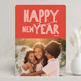 "Modern Peace" - Holiday Cards in Candy Cane by Hudson meet Rose - Front