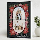 "rejoiceful" - Holiday Cards in Cranberry by Jen Owens - Folded Card