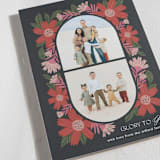 "rejoiceful" - Holiday Cards in Cranberry by Jen Owens - Detail