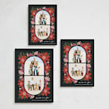 "rejoiceful" - Holiday Cards in Cranberry by Jen Owens - Formats Available