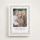 "Painted Garland" - Holiday Cards in Berry by Kristen Smith - Front
