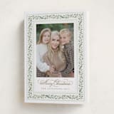 "Painted Garland" - Holiday Cards in Mint by Kristen Smith - Folded Card