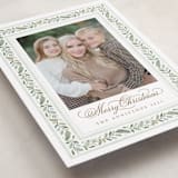 "Painted Garland" - Holiday Cards in Mint by Kristen Smith - Detail