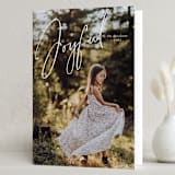 "Simply Joyful Script" - Holiday Cards in Snow by Iveta Angelova - Folded Card