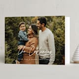 "Family Signature" - Holiday Cards in Snow by Paper Raven Co. - Folded Card