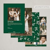 "Peace, Love and PJs" - Holiday Cards in Winter Pine by Erica Krystek - Back of Card Options