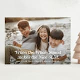 "Squad Goals" - Holiday Cards in Snow by Paper Raven Co. - Front