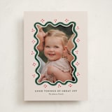 "Good Tidings & Great Joy" - Holiday Cards in Holly Berry by Rachel Mattern - Front
