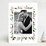 "Classic Greenery" - Holiday Cards in Peppermint by Susan Moyal - Front