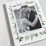 "Classic Greenery" - Holiday Cards in Peppermint by Susan Moyal - Detail