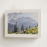 "Postcard Note" - Holiday Cards in Cranberry by Ekko Studio - Folded Card
