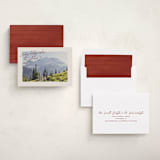 "Postcard Note" - Holiday Cards in Cranberry by Ekko Studio - Assembled