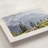"Postcard Note" - Holiday Cards in Cranberry by Ekko Studio - Detail