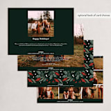"Wrapped in Holly" - Holiday Cards in Forest by Kristen Smith - Back of Card Options