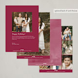 "Family frame" - Holiday Cards in Cranberry by Kasia Labocki - Back of Card Options