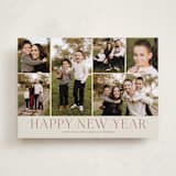 "Holiday Photo Grid" - Holiday Cards in Cranberry by Kimberly Morgan - Front
