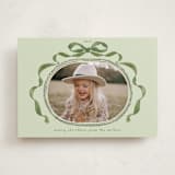 "Whimsical Bow" - Holiday Cards in Winter Moss by Susan Zinader - Front
