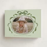 "Whimsical Bow" - Holiday Cards in Winter Moss by Susan Zinader - Folded Card