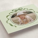 "Whimsical Bow" - Holiday Cards in Winter Moss by Susan Zinader - Detail