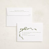 "Whimsical Bow" - Holiday Cards in Winter Moss by Susan Zinader - FREE Recipient Addressing