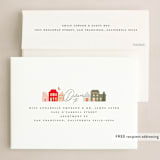 "Little Village" - Holiday Cards in Ash by Julie Murray - FREE Recipient Addressing