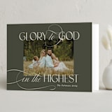 "In the Highest" - Holiday Cards in Olive by Heather Cairl - Folded Card