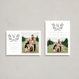 "Holly Monogram" - Holiday Cards in Blue Spruce by Wildfield Paper Co - Photo Orientation Options