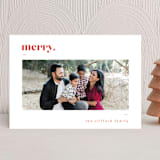 "Bold Merry" - Holiday Cards in Cranberry by That Girl Press - Front