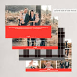 "Bold Merry" - Holiday Cards in Cranberry by That Girl Press - Back of Card Options