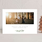 "Clean Laurel Wishes" - Holiday Cards in Slate by The Carillos - Front