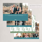 "Clean Laurel Wishes" - Holiday Cards in Slate by The Carillos - Back of Card Options