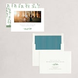 "Clean Laurel Wishes" - Holiday Cards in Slate by The Carillos - Assembled