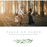"Clean Laurel Wishes" - Holiday Cards in Slate by The Carillos - Detail