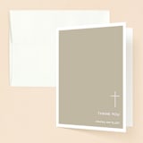 "Bisect" - Baptism and Christening Thank You Cards in Leather by Marabou Design - Front