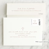 "cross" - Baptism and Christening Thank You Cards in Blush by Morgan Kendall - FREE Recipient Addressing