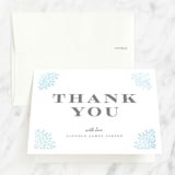 "Water drops" - Baptism and Christening Thank You Cards in Powder Blue by Michelle Taylor - Front