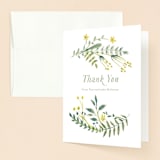 "Cheerful Blessing" - Baptism and Christening Thank You Cards in Lime by Morgan Ramberg - Front