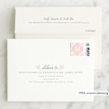 "Blessed Laurels" - Baptism and Christening Thank You Cards in Blush by Paula Pecevich - FREE Recipient Addressing
