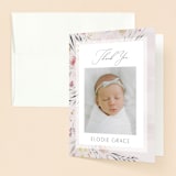 "Primavera" - Baptism and Christening Thank You Cards in Peony by Nicoletta Savod - Front